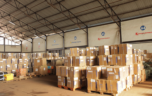 warehouse of boxes